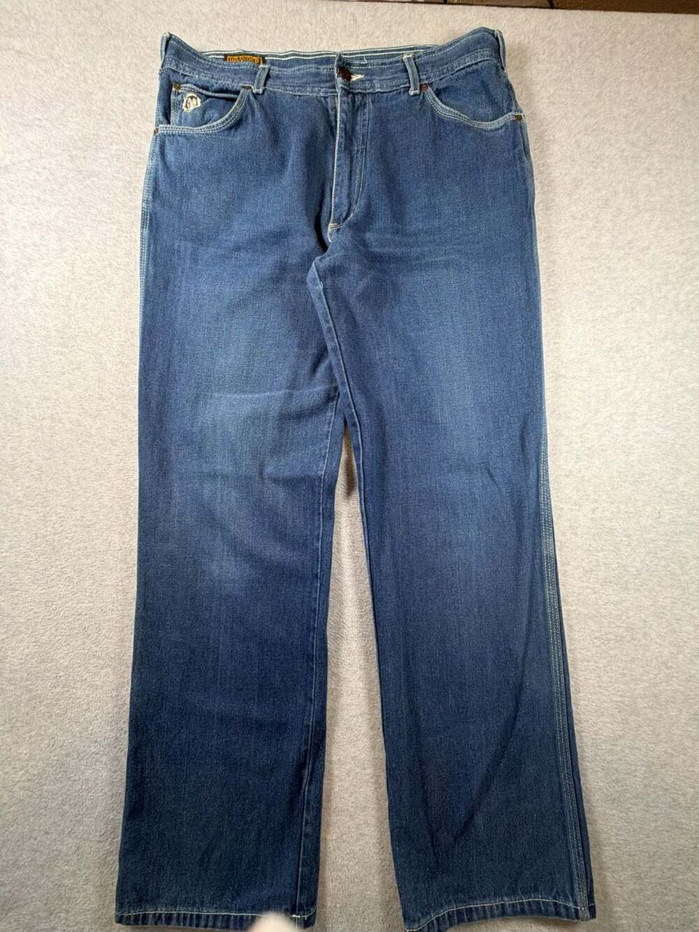 Branded Lion Men's Vintage 100% Cotton Western Straight Leg Jeans Size 36